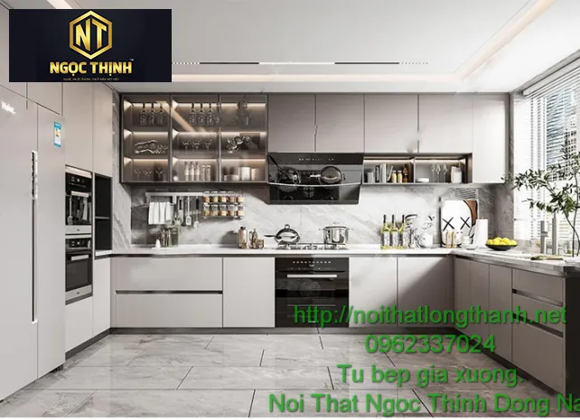 Tủ bếp đẹp, hiện đại, sang trọng do Nội thất Ngọc Thịnh thiết kế